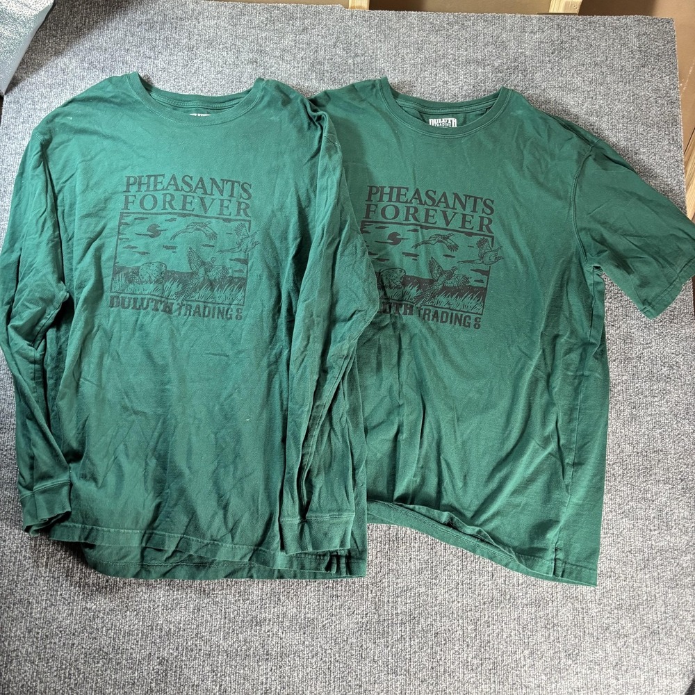 Duluth Trading Co Shirt Mens XL Pheasants Forever Graphic Lot Of 2 Hunting